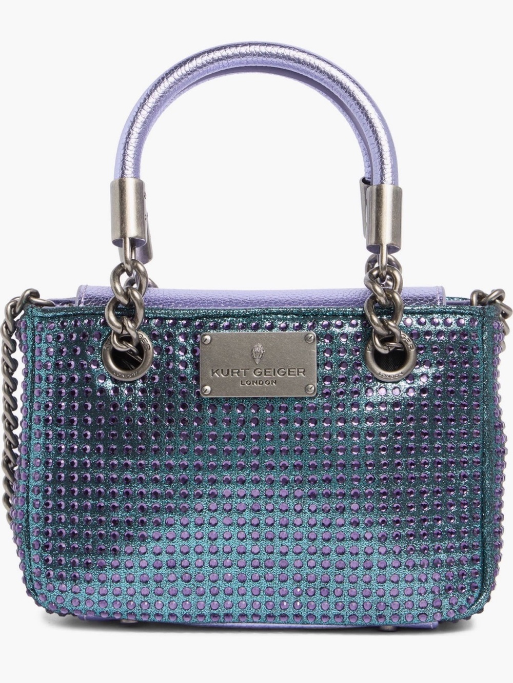 Kurt Geiger Purple Iridescent Mini Tote